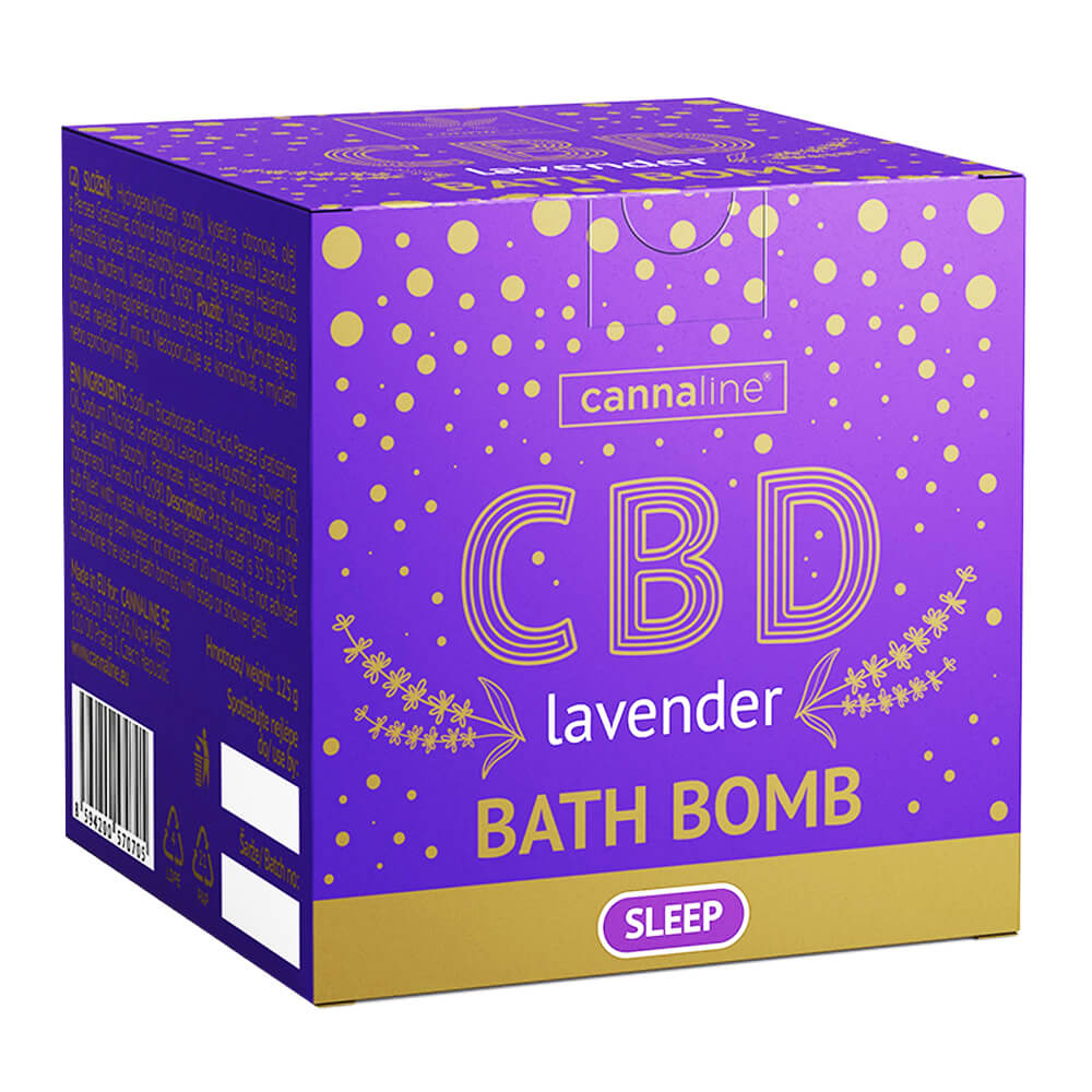 Cannaline Bomba da Bagno Anti-Stress Lavanda con 100mg di CBD